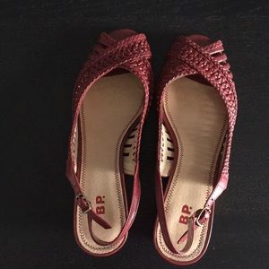Red wedge sandals from Nordstrom